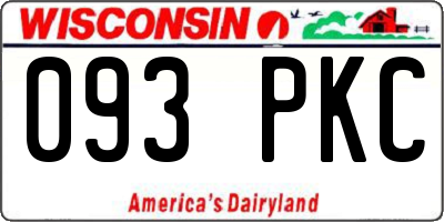 WI license plate 093PKC