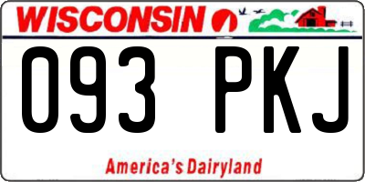 WI license plate 093PKJ
