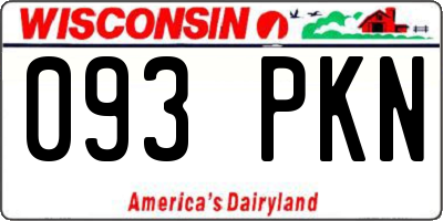 WI license plate 093PKN