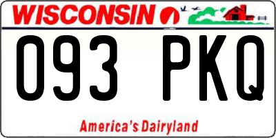WI license plate 093PKQ