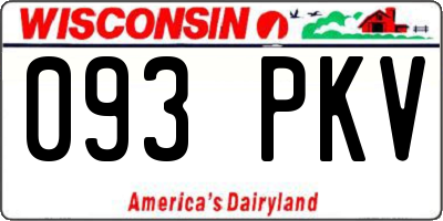 WI license plate 093PKV