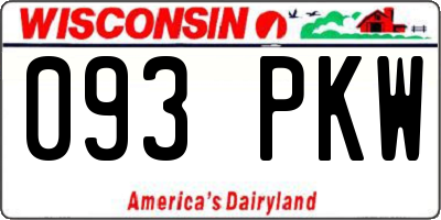 WI license plate 093PKW