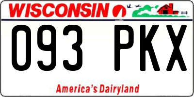 WI license plate 093PKX