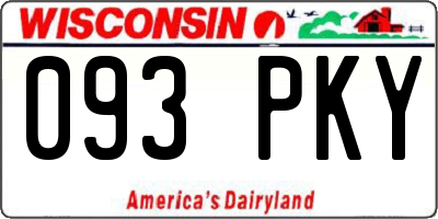 WI license plate 093PKY
