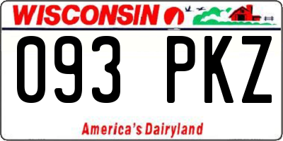 WI license plate 093PKZ