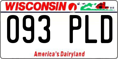 WI license plate 093PLD