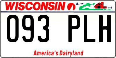 WI license plate 093PLH