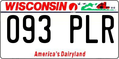 WI license plate 093PLR