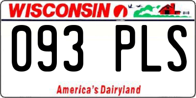 WI license plate 093PLS