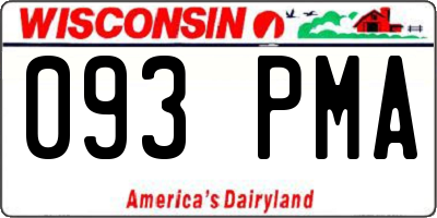 WI license plate 093PMA