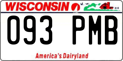 WI license plate 093PMB