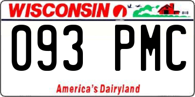 WI license plate 093PMC