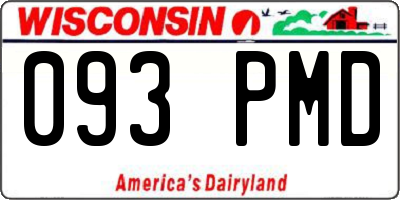 WI license plate 093PMD