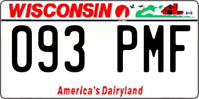 WI license plate 093PMF