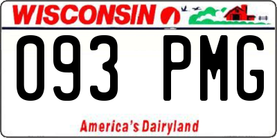 WI license plate 093PMG