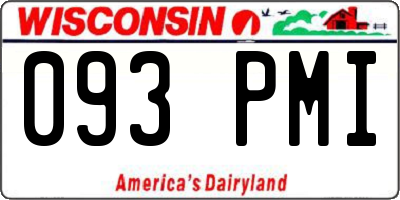 WI license plate 093PMI