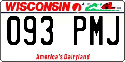 WI license plate 093PMJ
