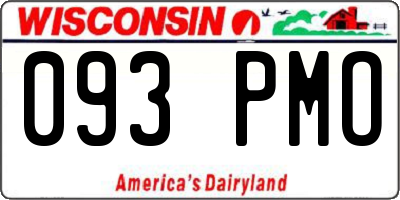 WI license plate 093PMO