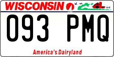 WI license plate 093PMQ