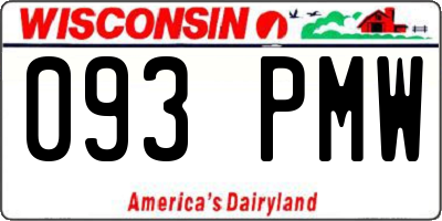 WI license plate 093PMW