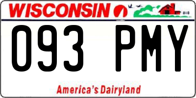 WI license plate 093PMY