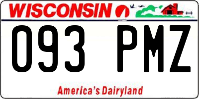 WI license plate 093PMZ