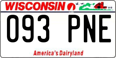 WI license plate 093PNE