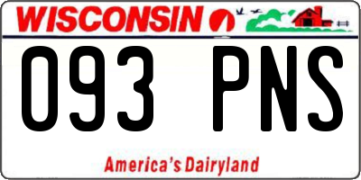WI license plate 093PNS