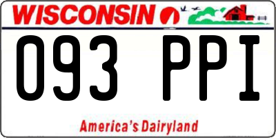 WI license plate 093PPI