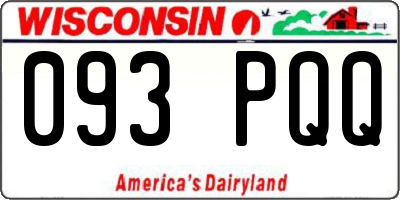 WI license plate 093PQQ