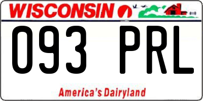WI license plate 093PRL