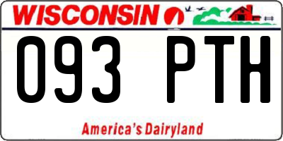 WI license plate 093PTH