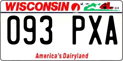 WI license plate 093PXA