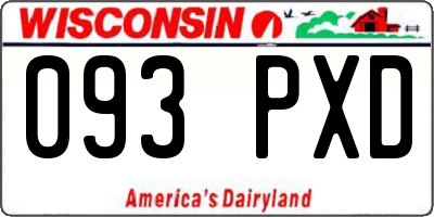 WI license plate 093PXD