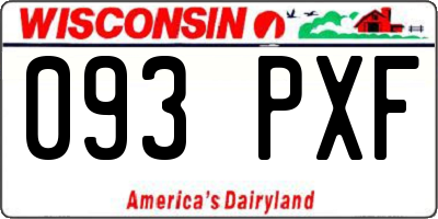 WI license plate 093PXF