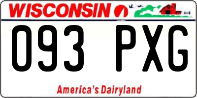 WI license plate 093PXG