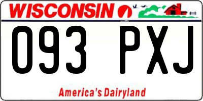 WI license plate 093PXJ