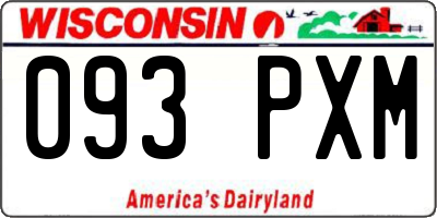 WI license plate 093PXM