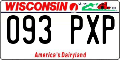 WI license plate 093PXP