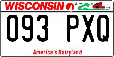 WI license plate 093PXQ