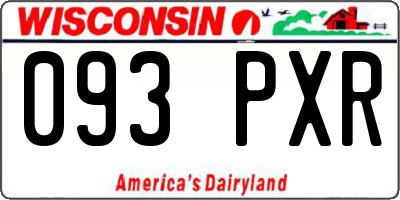 WI license plate 093PXR
