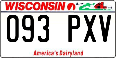 WI license plate 093PXV