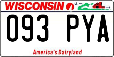 WI license plate 093PYA
