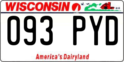 WI license plate 093PYD