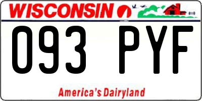 WI license plate 093PYF