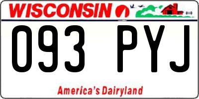 WI license plate 093PYJ