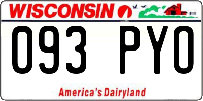 WI license plate 093PYO