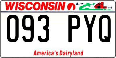 WI license plate 093PYQ