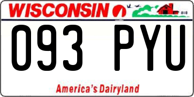 WI license plate 093PYU