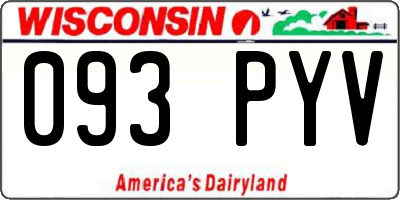 WI license plate 093PYV